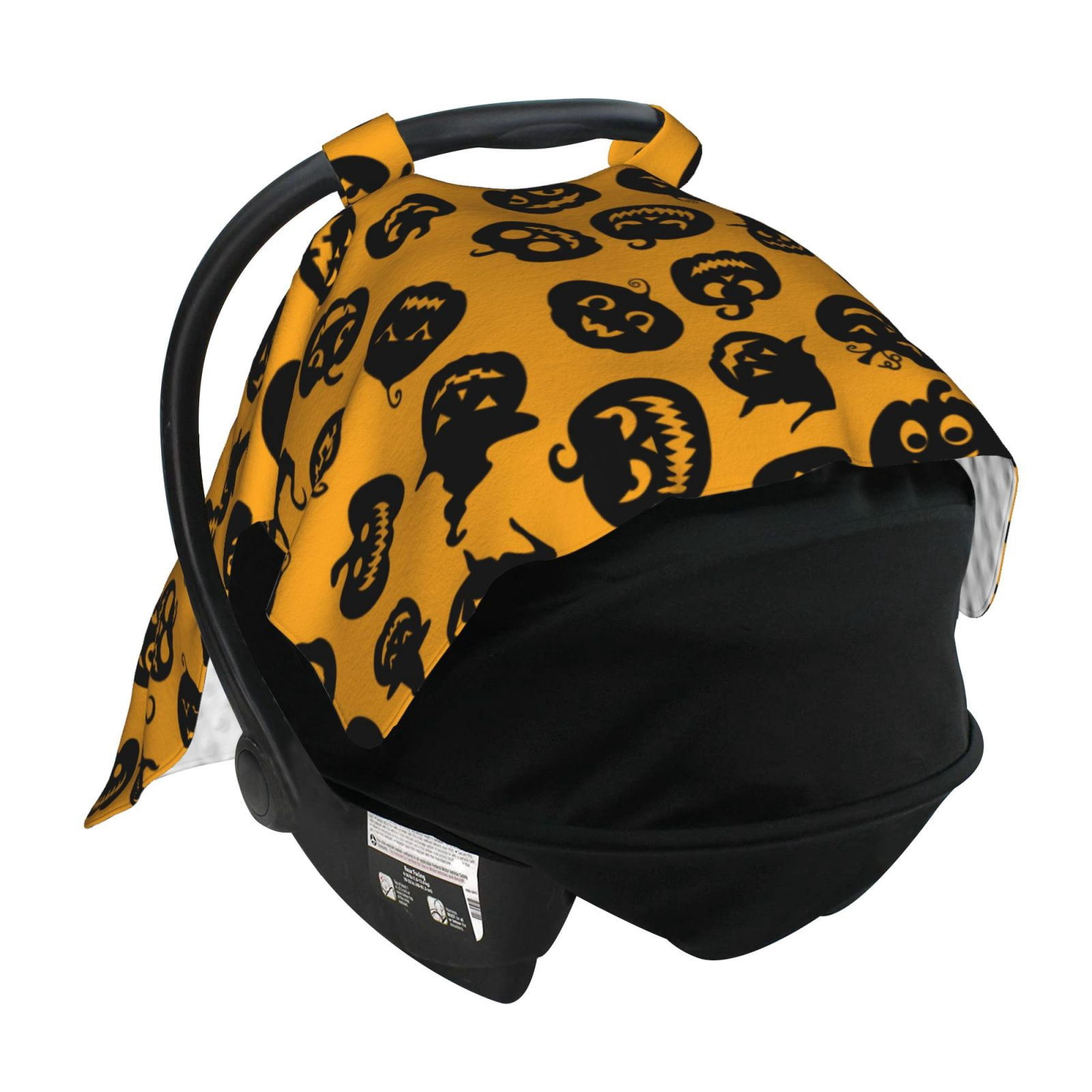 Car Seat Cover Baby - pumpkins print halloween Breathable Infant Car Seat Cover for Baby Carseat, Lightweight Comfort Baby Essentials Must Haves Newborn Stuff for Girl Boy