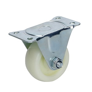 Surtek White Polyurethane Fixed Caster 3"