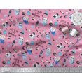 thumbnail image 2 of Soimoi Modal Satin Fabric Planet,Rocket & Astronaut Animals Cartoon Print Fabric by The Yard 42 Inch Wide, 2 of 3