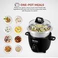 thumbnail image 4 of Aroma Select Stainless 6-Cup Electric Rice Cooker, Black, 4 of 9