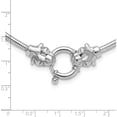 thumbnail image 4 of Sterling Silver Rh-Plated Polished Panther Round Cubetto Style Necklace (Width 14.8) (Length 18) - Jbsp, 4 of 5