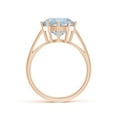 thumbnail image 2 of Angara Natural 3.2 Ct. Aquamarine Solitaire Ring in 14K Rose Gold for Women (Ring Size: 3), 2 of 8