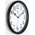 thumbnail image 2 of Infinity Instruments 10" x 10" Black Analog Round Classic Wall Clock, 2 of 7