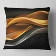 thumbnail image 2 of Designart Gold Silver Inward Lines - Abstract Throw Pillow - 18x18, 2 of 5