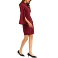 thumbnail image 4 of INSPIRE CHIC Pencil Dress for Women Business Split Sleeve Slim Fit Mini Bodycon Dress XL Red, 4 of 6