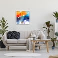 thumbnail image 2 of Stupell Industries Orange & Blue Abstraction Abstract Painting White Framed Art Print Wall Art, 24 x 24, 2 of 8