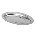 thumbnail image 3 of Miangastore Stainless Steel Oval Platter: Large Sizzling Plate Metal Serving Tray Oval Steaming Fish Dishes For Kitchen Restaurant, 15.7 Inch By 9.5 Inch, 3 of 7