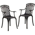 Withniture HeavyDuty Outdoor Dining Chairs Set of 2, Metal Patio