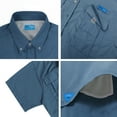 thumbnail image 2 of Tuna Men's UV UPF 50+ Sun Protection Waterproof Breathable Outdoor SPF Hiking Camping Magellan Fishing Short Sleeve Shirts (Collegiate Navy #5 L), 2 of 5