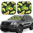 thumbnail image 2 of Uemuo Fresh Avocado Printed 2 PCS Car Windshield Sun Shade, Auto Sun Heat and UV Rays Blocker, Foldable Automotive Front Window Sunshade Protector, 2 of 7