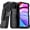 Black, variant on Moto G Power 5G Case with Kickstand & Holster: Protective, Shockproof, Black & Orange