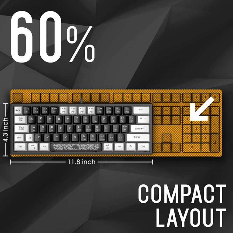 ZIYOU LANG K61 RGB Backlit Compact Wired Gaming Keyboard