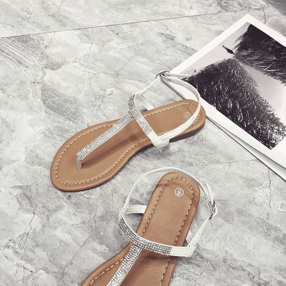 white thong sandals women's shoes