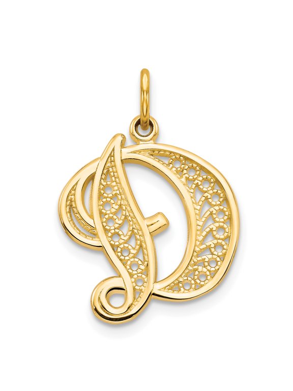 Beautiful 14k Initial D Charm