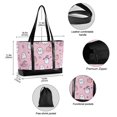 thumbnail image 2 of FORMRS Canvas Laptop Tote Bag for Women with 15.6" Computer Compartments Shoulder Handbag, Pink Halloween, 2 of 7