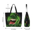 thumbnail image 6 of Ghostbusters Slimer Tote Bags Reusable Women Shoulder Bag Grocery Bag Travel Beach Shopping Work Daily Handle Bag, 6 of 8