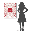 thumbnail image 4 of Global Gallery's 'Retro Apple Otomi Monotone' by Elyse DeNeige Stretched Canvas Wall Art, 4 of 4