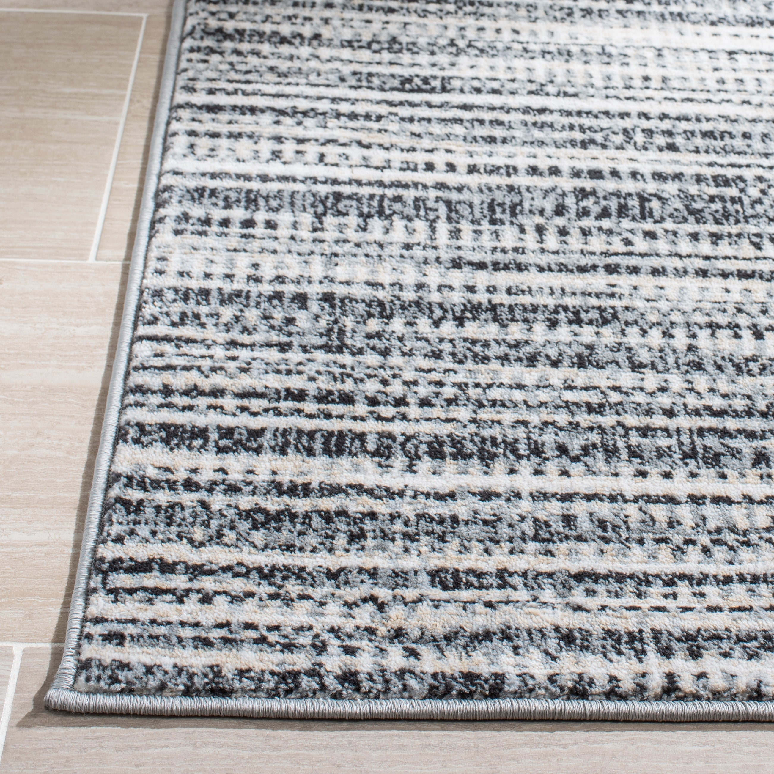 SAFAVIEH Lagoon Collection LGN243F Grey / Ivory Rug