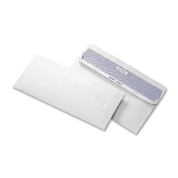 Quality Park Reveal-n-seal Envelope - Security - #10 [9.50" X 4.13"] - 24 Lb - 500/box - White (QUA67218)