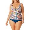 ANNE COLE Multi Plus Size Underwire Twist Front Tankini Swim Top, US 20W, NWOT