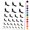 Black, variant on California Condor Vulture Bird Flying Water Resistant Temporary Tattoo Set Fake Body Art Collection - Orange
