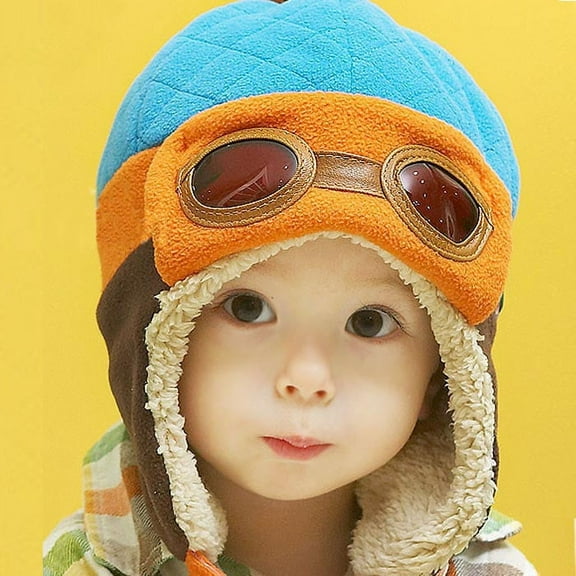Wowcloth Clearance Toddlers Baby Girls and Boys Crochet Earflap Pilot Hats Beanie Cap Winter Warm Knit Caps for Fall Winter