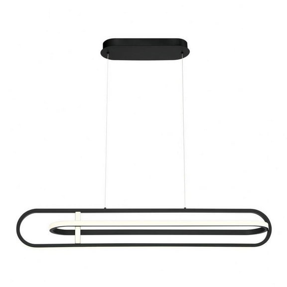 Linear Chandelier 1 Light-Matte Black Finish Bailey Street Home 79-Bel-4186835