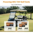 thumbnail image 6 of Enjoybot 36V 100Ah Plus LiFePO4 Lithium Battery with 43.8V 12A Charger, Built-in 200A BMS, 3840Wh, Bluetooth & Low-Temp Protection, Peak Current 1000A for Golf Cart Trolling Motor, 6 of 8