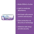 thumbnail image 2 of TotalDry Female Incontinence Pads with Wings, Light Absorbency, 11", 20 Count, 1 Pack, 2 of 6