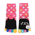 thumbnail image 3 of INSPIRE CHIC Calcetines de tobillo de puntos coloridos y lindos para mujeres, rojos, talla de zapato 4-6 para mujeres / talla de zapato juvenil 3.5-5, 3 of 4