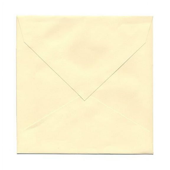 JAM Paper 7.5x7.5 Square V, Flap Envelopes, Ivory, 100/Pack