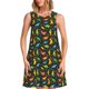 thumbnail image 1 of Fotbe Cartoon Dino Vestido de Verano sin Mangas para Mujer – Vestido Midi Línea A, Estilo Camiseta Floral, Vestido Playero Casual y Fluido, 1 of 7