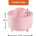 thumbnail image 6 of SUSWIM 5-Compartment Desktop Organizer & Holder with Rotating Organizers, Pink, 6 of 6