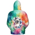 thumbnail image 2 of Funny Watercolor Adorable Siamese Peeking Through Torn Paper Effect All Over Print 3D Hoodie Unisex Merch Hoodies Cat Lover Kitten Owner Gifts - 00026, 2 of 6