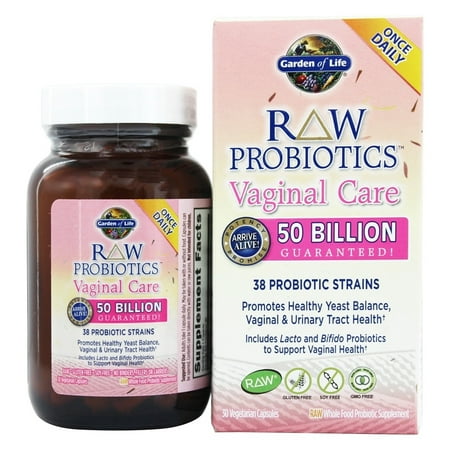 Garden of Life - Soins Raw Probiotiques vaginal 38 Probiotiques Souches - 30 Vegetarian Capsules