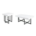 thumbnail image 2 of Denhour DH BASIC Contemporary White High Gloss Steel 2-Piece Storage Coffee Table Set by, 2 of 5