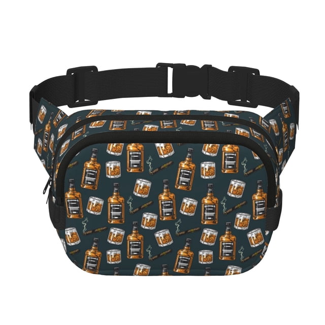 Balery Cigar Mochila Cinturón para Mujeres y Hombres, Bolsa de Cintura Impermeable de Doble Capa con Correa