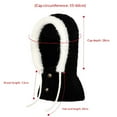 thumbnail image 3 of XIAOCHA Women’S Hooded‑Scarf Beanie，Faux‑Fur‑Trim Hats，Fall‑Winter Outdoor Trapper,Black, 3 of 6