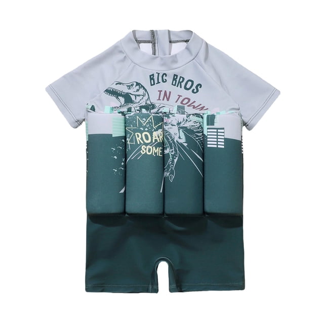 Traje de baño flotante Zulema 1 pieza para niños diseño dinosaurio regalo navideño 100