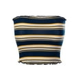 thumbnail image 1 of MixMatchy Women's Striped Print Ruffled Edge Ribbed Knit Crop Tube Top, 1 of 4