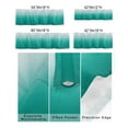 thumbnail image 3 of Kitchen Cafe Valance Curtain for Small Windows,Modern Minimalist Abstract Color Art Rod Pocket Short Valances Teal and White Gradient Window Treatment Panel for Living Room/Bedroom/Bathroom,42x18in, 3 of 9