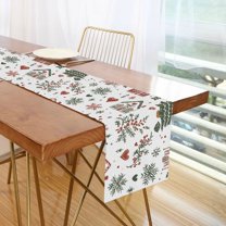 Yayeee Table Runner 70 inches Long Home Kitchen Dinning Party Decoration, White Nordic Christmas House