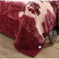 thumbnail image 7 of DBOZE Warm Luxury Heavy Plush Korean Style Mink Winter Blanket, 2 Ply Reversible Silky Velvet Fleece Blanket, King Size, Color, Mild Wine/Cream, 7 of 7