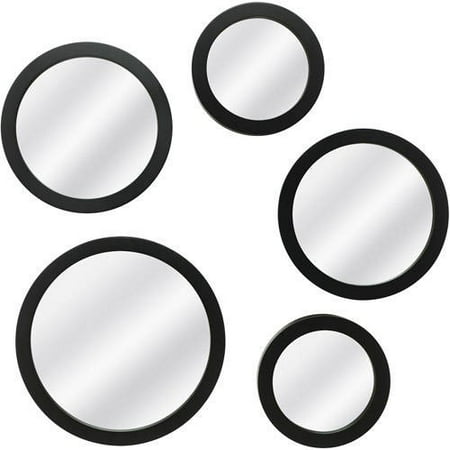 Mainstays 5-Piece Mirror Set, Black