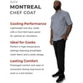 thumbnail image 3 of Chef Works Men’s Montreal Cool Vent Chef Coat, Grey Chef Jacket, Medium, 3 of 5