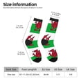 thumbnail image 3 of Women'S Novelty Funny Crew Socks Men'S Welsh Flag Design Socks, 3 of 7
