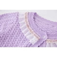 thumbnail image 6 of HAOTAGS Little Girls Crew Neck Long Sleeve Cotton Cardigan with Cute Bowknot Toddler Cover Up Tops Purple Size 7-8 Years, 6 of 8