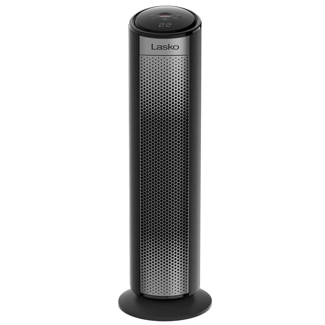 Calefactor Lasko CT22498 Torre Cerámica 22" 120V Oscilante Negro