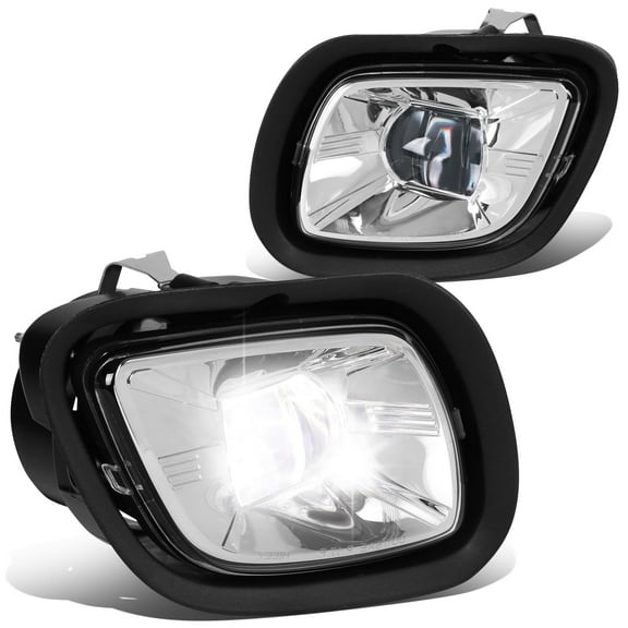 DNA Motoring FL-HAY-008-CH For 2008-2017 Freightliner Cascadia Chrome Housing Full LED Projector Fog Lights