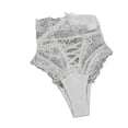 thumbnail image 2 of VISgogo - Calzoncillos sexys con cordones cruzados para mujer, tanga floral, cintura alta, calzoncillos calados VISgogo  moda, 2 of 2